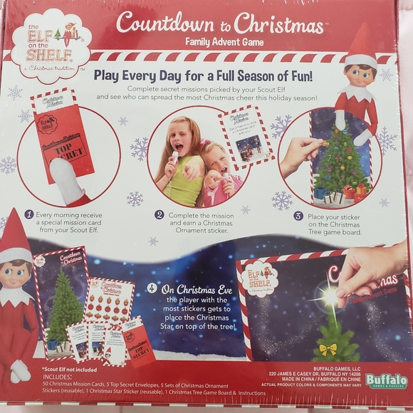 NIB Game Elf on the Shelf Countdown to Christmas Game - Picture 2 of 2